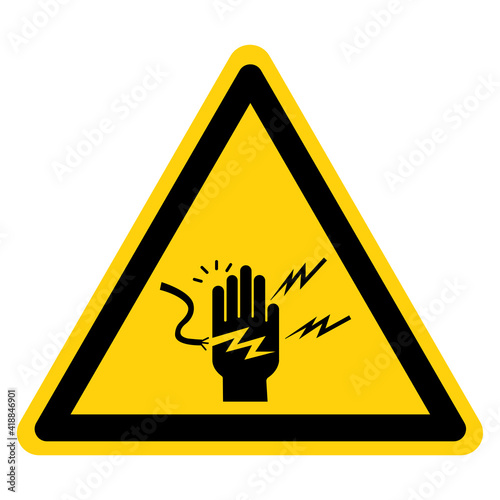 Electrical Shock Hazard Symbol Sign ,Vector Illustration, Isolate On White Background Label. EPS10