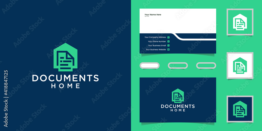 Obraz premium home documents logo design templates and business cards