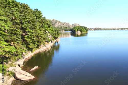 Samil lake  Kangwon Province  North Korea  DPRK 
