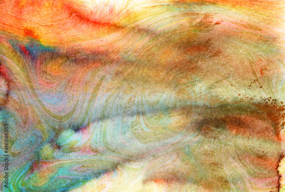 Obraz premium abstract drawing. colorful watercolor painting.