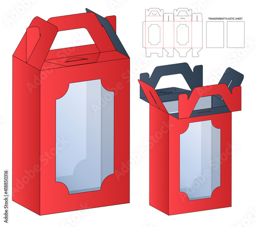 Box packaging die cut template design. 3d mock-up