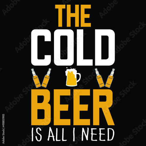 Beer Drinking T-Shirt Design