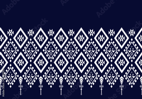 Oriental ethnic seamless traditional background pattern for carpet wallpaper clothing wrapping batik cloth embroidery style vector illustration