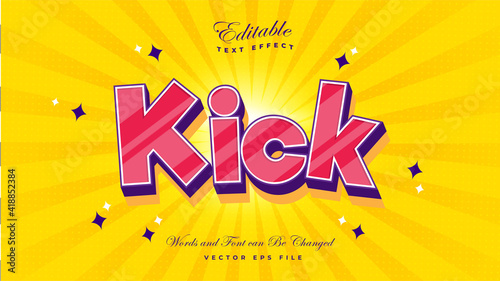 Kick Cartoon Text Effect