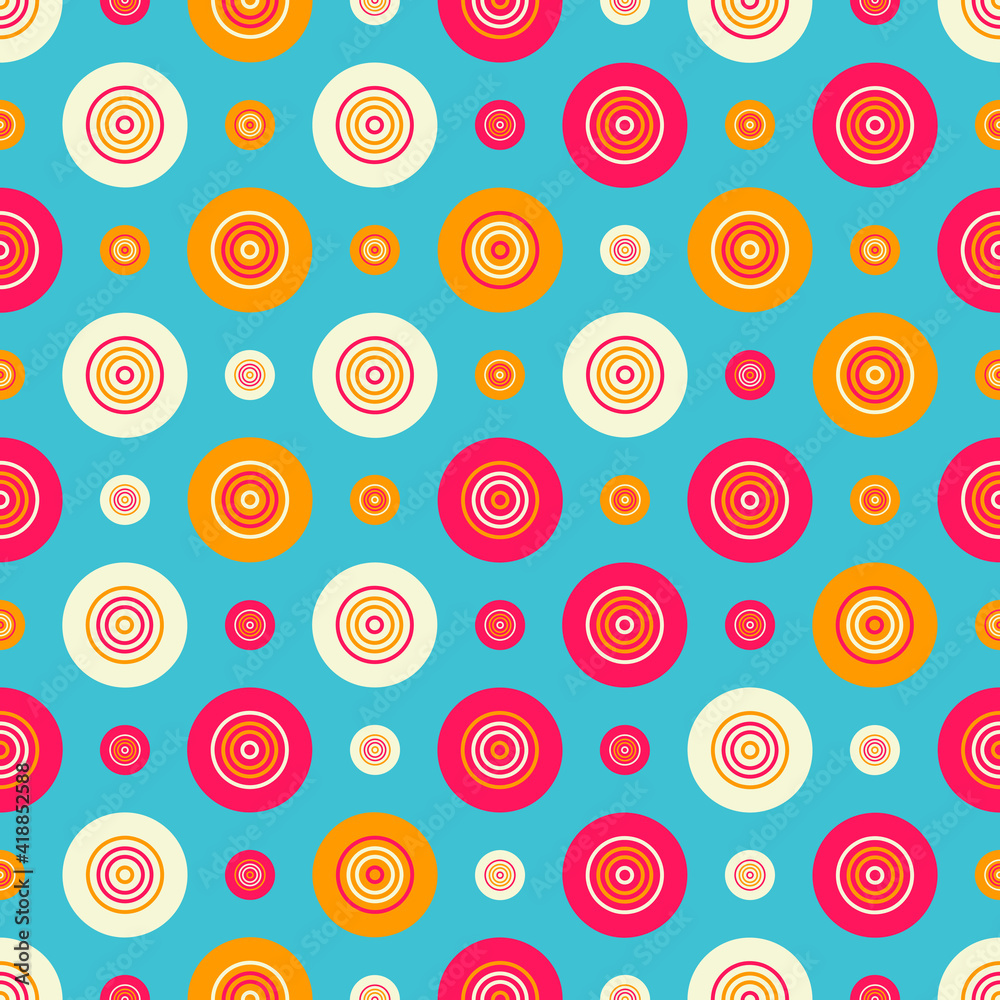 Seamless abstract pattern. Beautiful texture for textile or paper print. Vector illustration. Cute colorful background.
