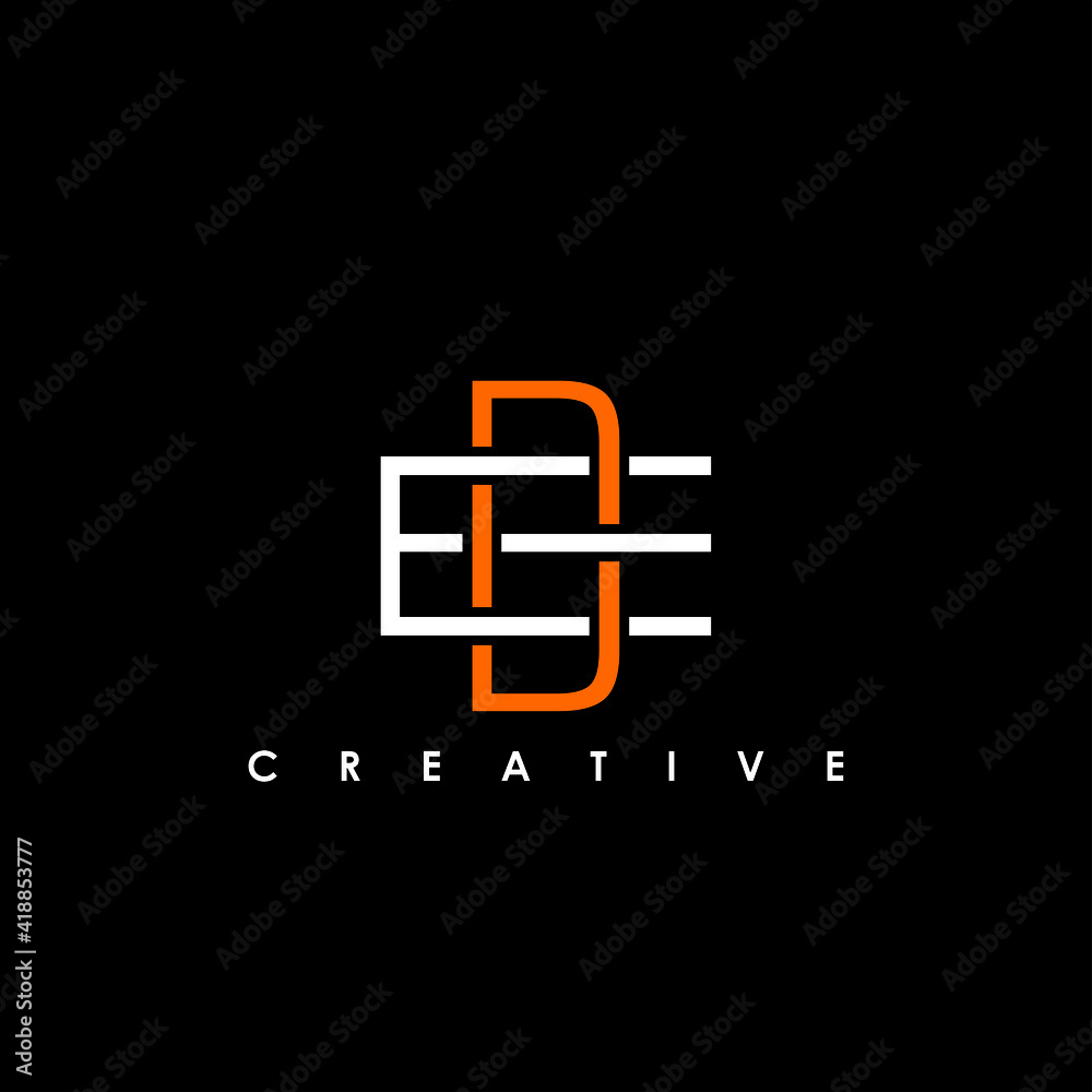 Fototapeta premium ED, DE Letter Initial Logo Design Template Vector Illustration
