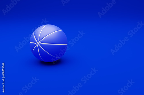 Blue Basketball on a blue background © Andreas Berheide
