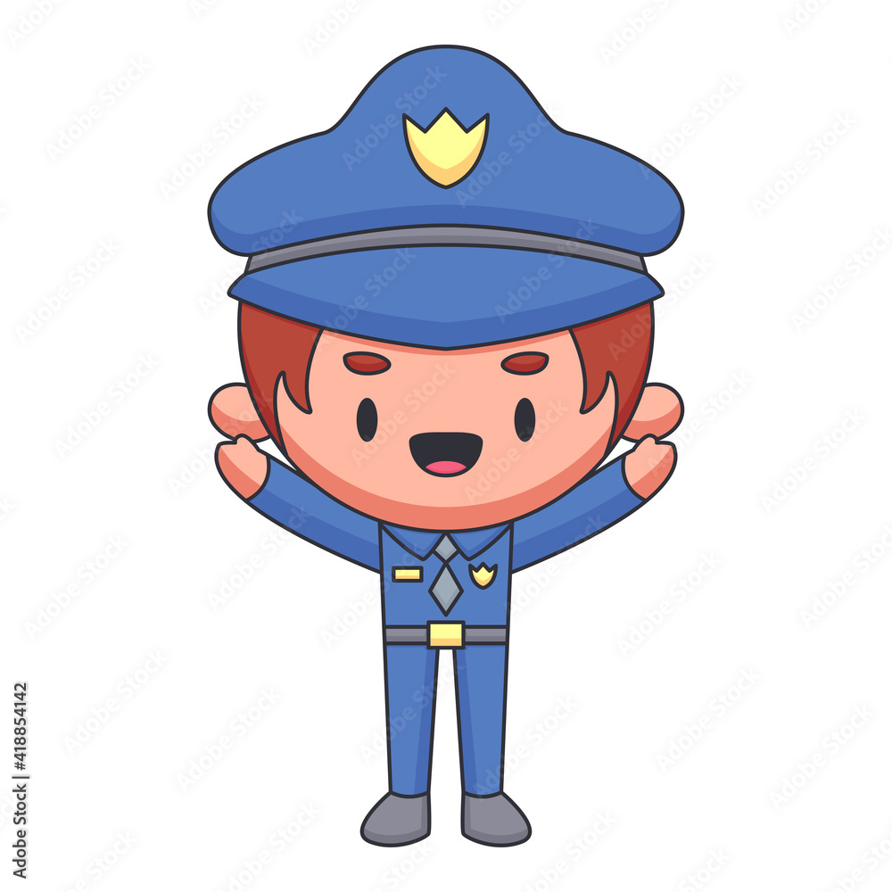 policeman cartoon doodle hand drawn concept vector kawaii illustration policeman cartoon doodle hand drawn concept vector kawaii illustration