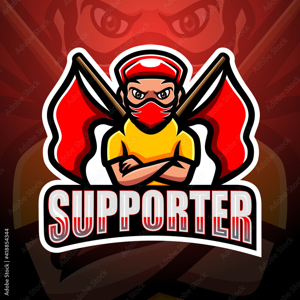 Soccer supporter mascot logo design
