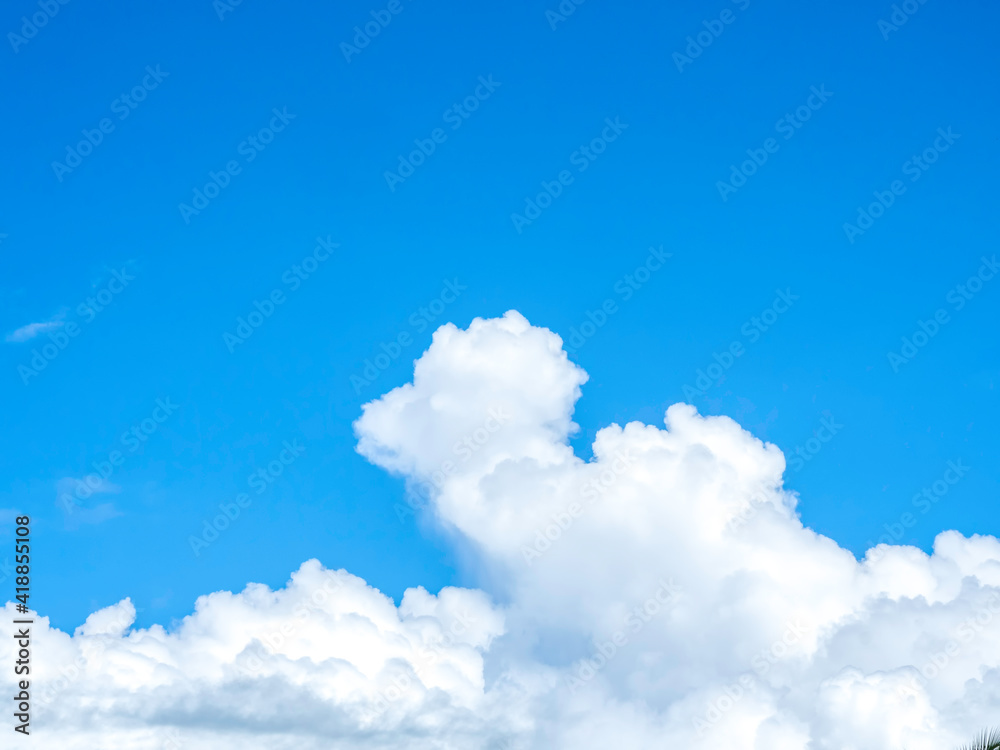 beautiful white clean fluffy clouds.