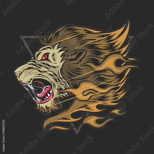 the head of the lion howled in anger and he had hair of fire