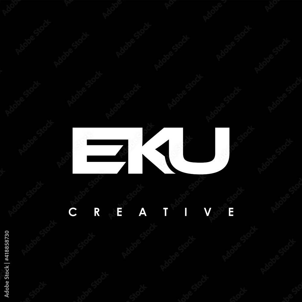 Fototapeta premium EKU Letter Initial Logo Design Template Vector Illustration