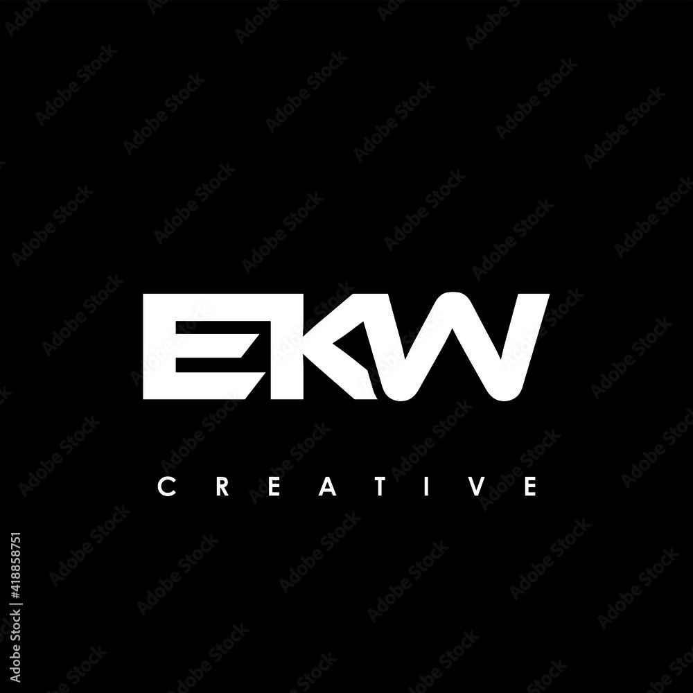 EKW Letter Initial Logo Design Template Vector Illustration EKW Letter Initial Logo Design Template Vector Illustration
