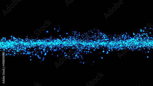Abstract wave background. Network connection structure. Digital technology. 3d rendering.