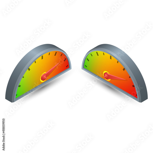 Speedometer icons set