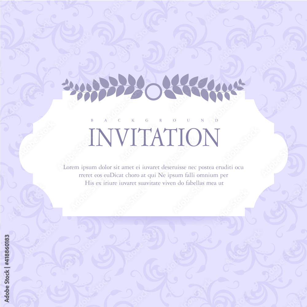 Highly utilized pattern invitation design Highly utilized pattern invitation design