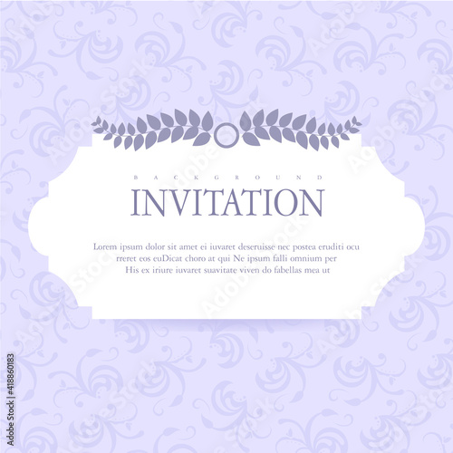 Highly utilized pattern invitation design 