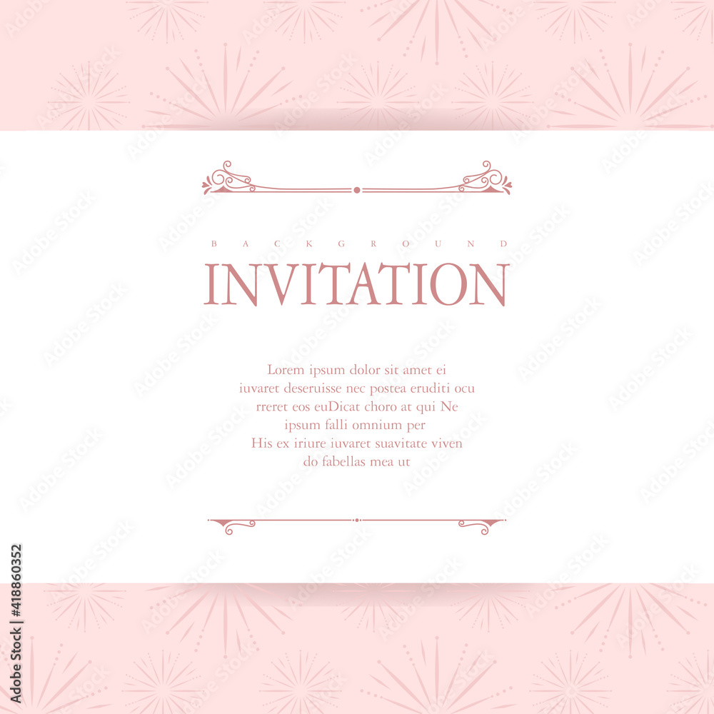 Highly utilized pattern invitation design 