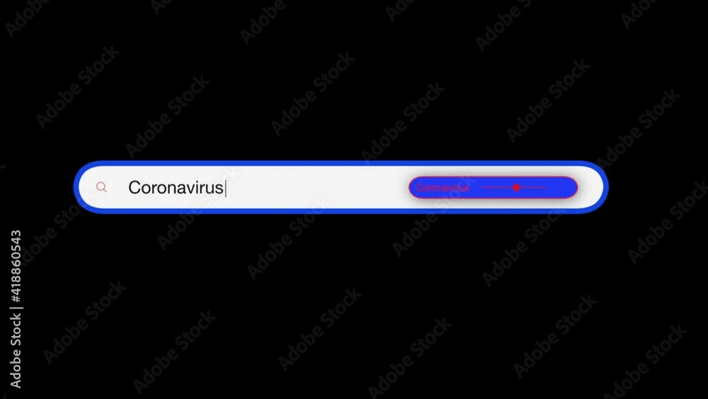 Coronavirus search bar with alpha channel. Line typing text box layout web database browser Coronavirus search bar with alpha channel. Line typing text box layout web database browser