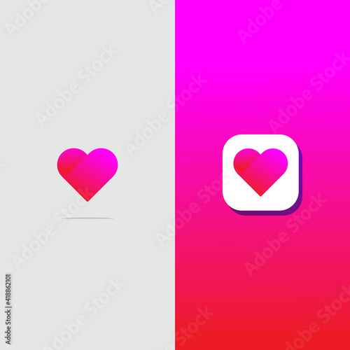 Abstract heart Logotype . Suitable for trademarks, company logos, and others. Vector Illustration