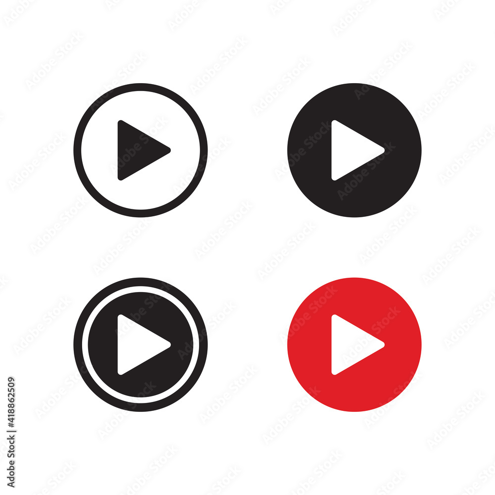 Play buttons vector icon Play buttons vector icon
