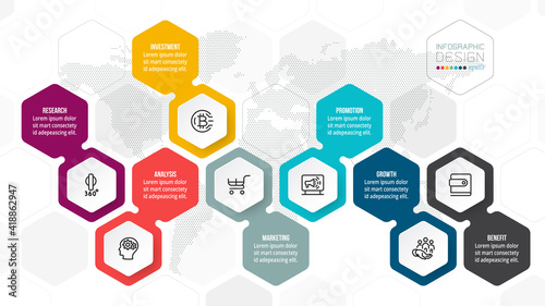 Business or marketing infographic template.