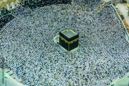 The Hajj annual Islamic pilgrimage to Mecca, the holy city in Saudi Arabia photo