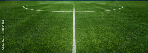 textured soccer game field - center, midfield © Igor Link