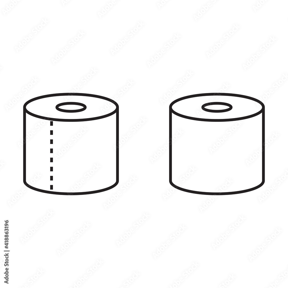 Toilet paper roll icon Toilet paper roll icon