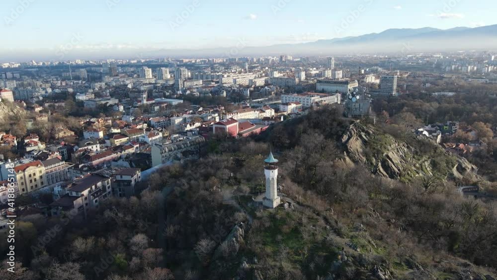Amazing Aerial view of center of City of Plovdiv, Bulgaria Amazing Aerial view of center of City of Plovdiv, Bulgaria