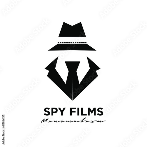 spy film Studio Movie Video Cinema Cinematography Film Production logo design vector icon illustration Isolated White Background