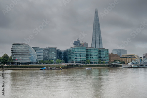 View of the buildings in Southwark with the Shard skyscraper being the tallest.