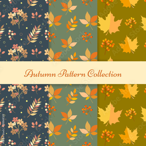 Hand draw autumn patterns
