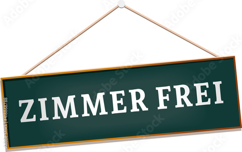 Schild Zimmer Frei kreidetafel