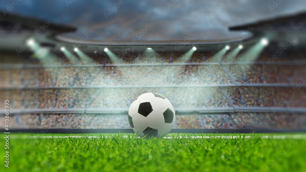 Fototapeta premium a soccer ball in the stadium