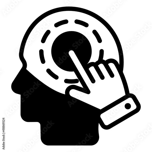 
A disturbance icon in solid design 

