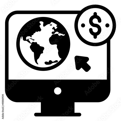 
Ppc design, pay per click concept in modern solid style 

