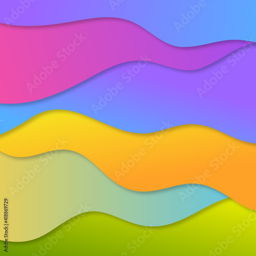 Colorful paper cut background