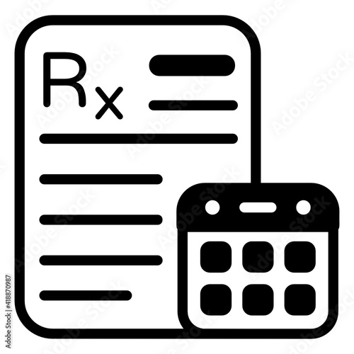 
An adherence icon in solid design 

