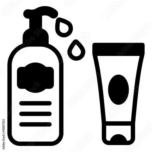 
A syrup bottle with dose, solid icon

