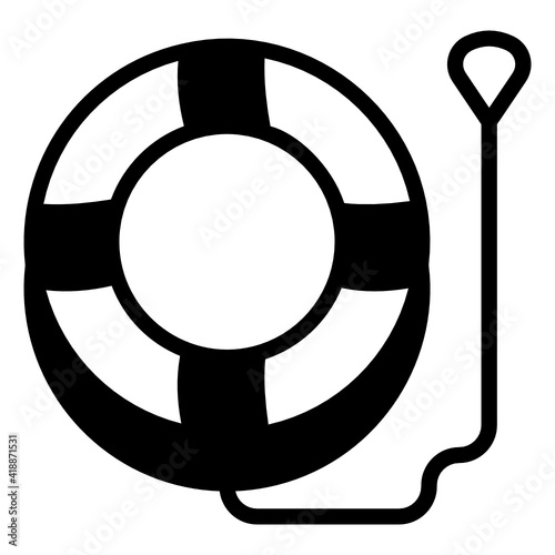 
Snow tubing solid style icon, winter adventure 

