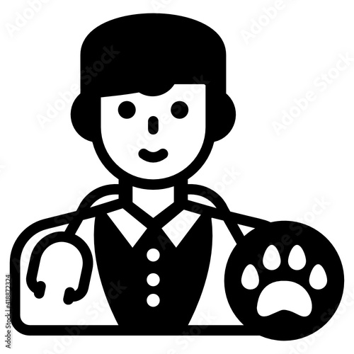 
Male veterinary in glyph design icon, editable vector

 photo