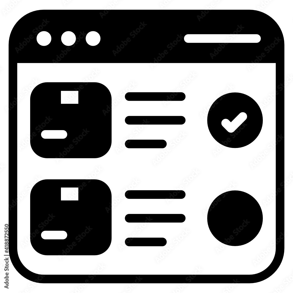 A glyph design icon of online consignment
A glyph design icon of online consignment