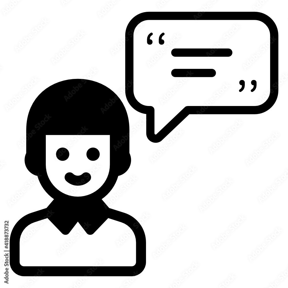 Editable filled design icon of citation
Editable filled design icon of citation