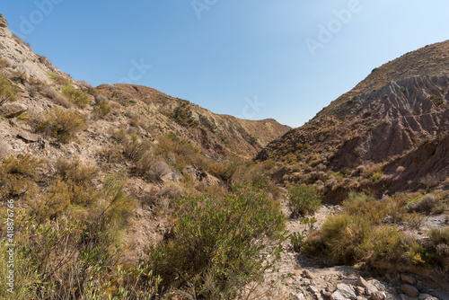 mountainous and eroded landscape in southern Spain