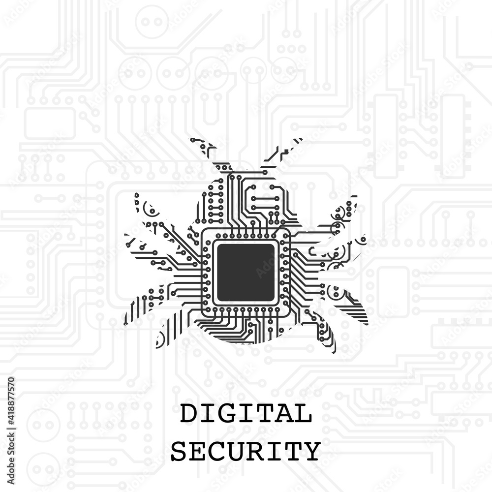 Digital bug security wallpaper