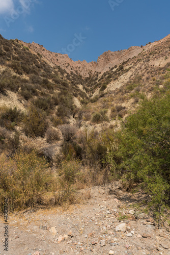 mountainous and eroded landscape in southern Spain