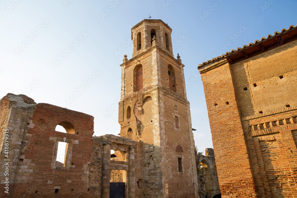 Tower and Ruins of the Monastery of San Benito. Sahagun. Spain 