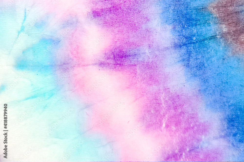 Watercolor Art. Watercolor Background. Geode Watercolor Art. Geode Slice and Galaxy Colors. Trendy Hand Drawn Fabric. Beautiful Acrylic Tie Dye. Magic Aquarelle Kaleidoscope.