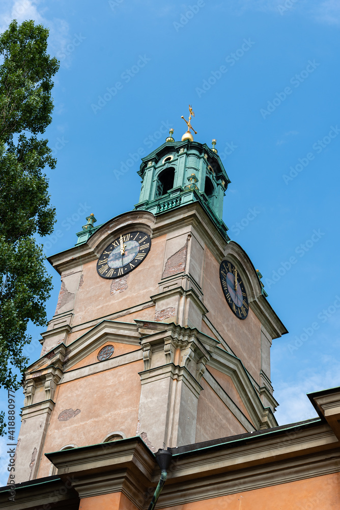 The church of Storkyrkan in Stockholm. Exterior view The church of Storkyrkan in Stockholm. Exterior view